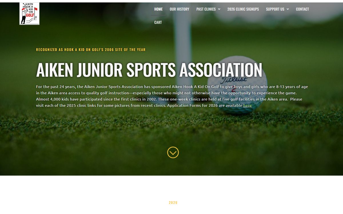 Screenshot of Aiken Junior Sports Association