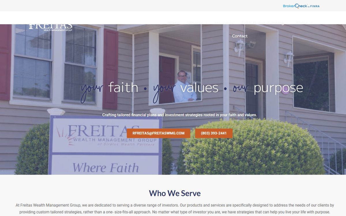 Screenshot of Freitas Wealth Management Group