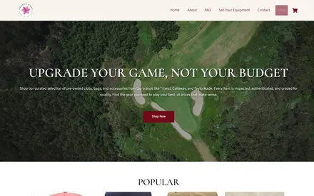Screenshot of the Azalea Golf website