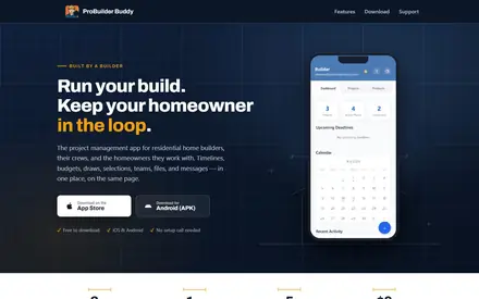 Screenshot of the ProBuilder Buddy website